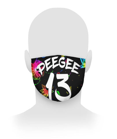 PeeGee13 Glow Flower Face Mask Cloth Face Mask