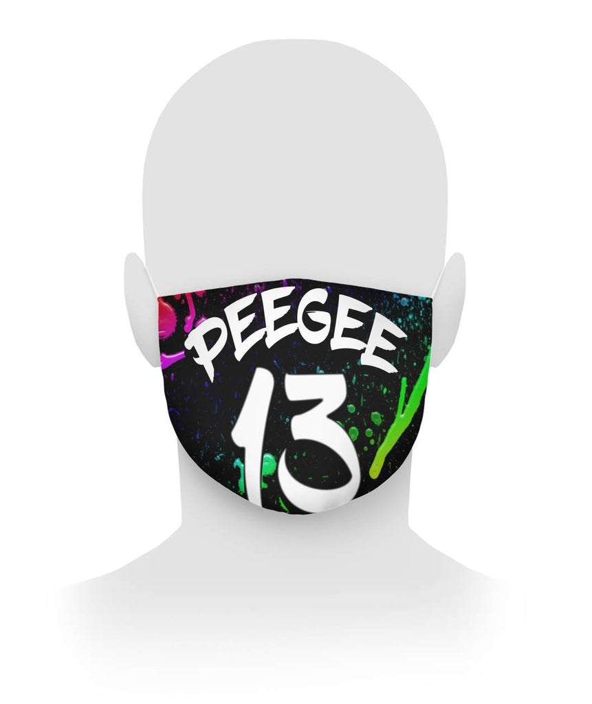 PeeGee13 Neon Space Drip Face Mask Cloth Face Mask