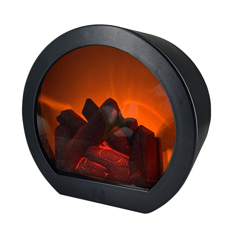 Simulation Fireplace Firewood Lanterns Lamp Desktop Ornaments Dynamic Vision 3D Flame Touch  Home Decoration Light