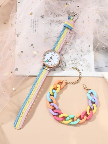 Colorful Watch Link Bracelet