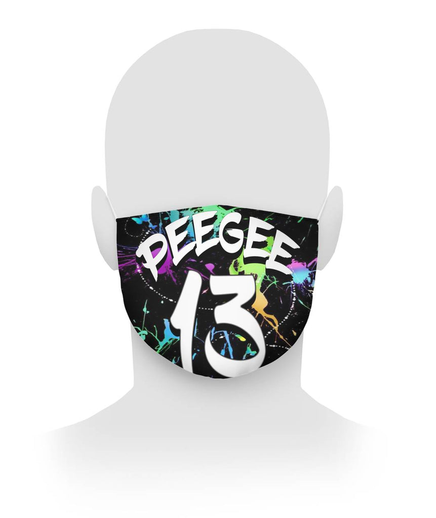 PeeGee13 Glow Splash Drip Face Mask Cloth Face Mask