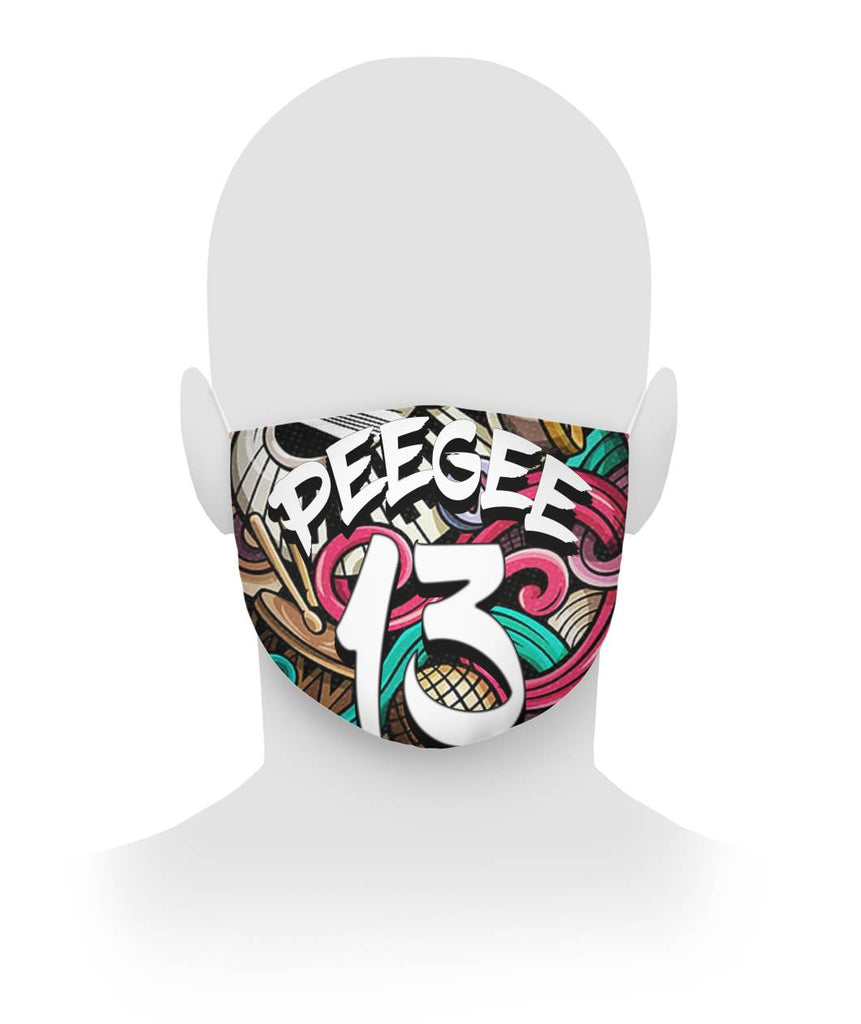 PeeGee13 Music Note Face Mask Cloth Face Mask
