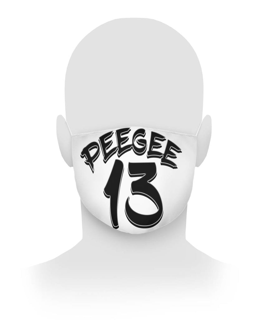 PeeGee13 Black Logo Face Mask Cloth Face Mask