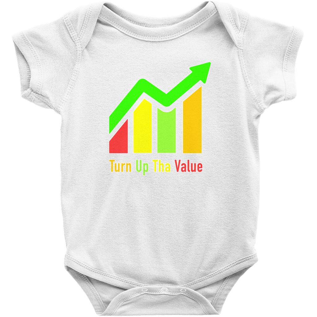 Lavish Turn Up Tha Value Logo baby onesies