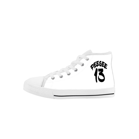 Peegee13 High Top Chuck Style White Shoes
