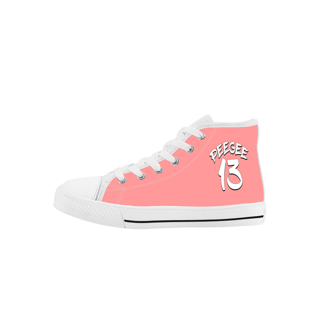 Peegee13 High Top Chuck Style Pink Shoes