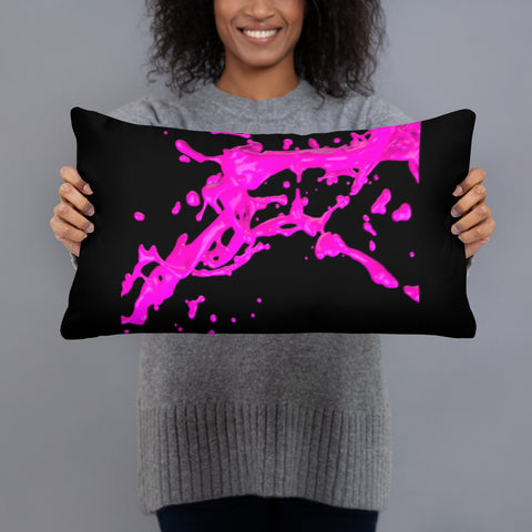 PeeGee13 Pink Splash Pillow