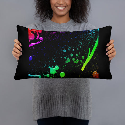 PeeGee13 Neon Space Drip Pillow