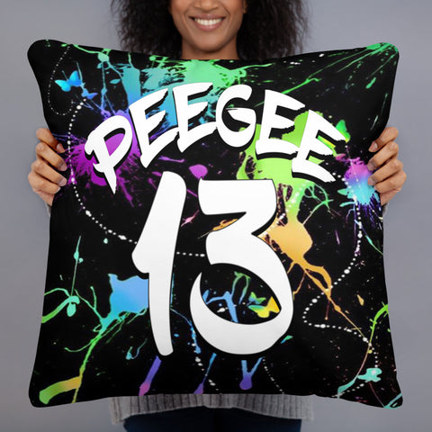 PeeGee13 Glow Splash Drip Pillow