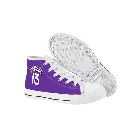 Peegee13 High Top Chuck Style Purple Shoes