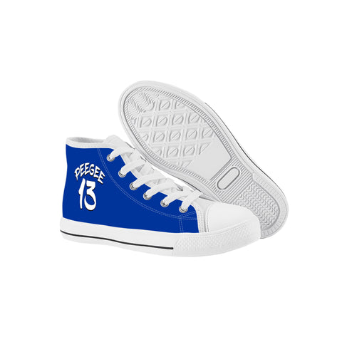 Peegee13 High Top Chuck Style Blue Shoes