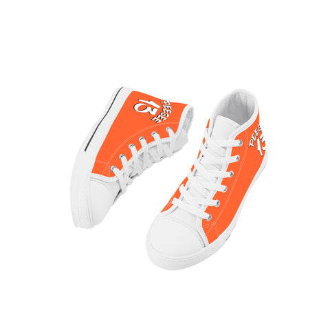 Peegee13 High Top Chuck Style Orange Shoes